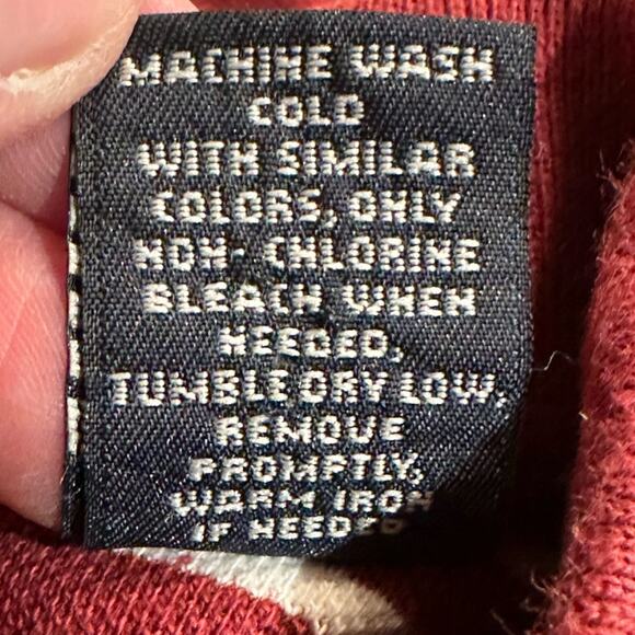 OU University of Oklahoma Men’s XL Red and White Striped Short Sleeve Polo Shirt - Picture 7 of 8